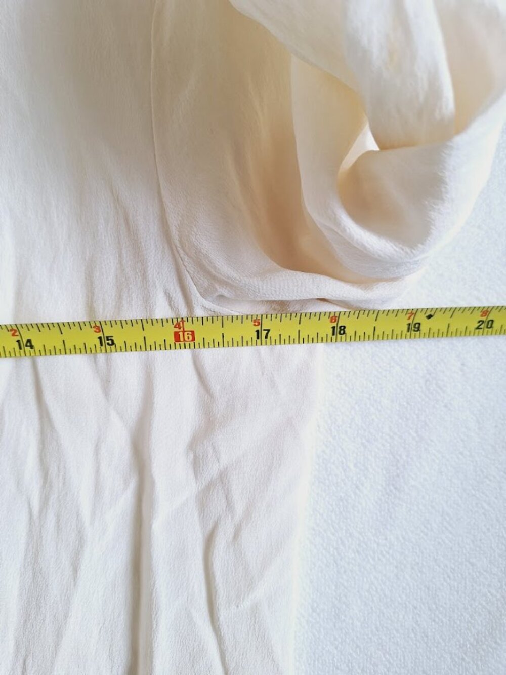 Joe Fresh Ivory Silk Ruffle Blouse Medium Long Sleeve Feminine Top - Picture 6 of 10
